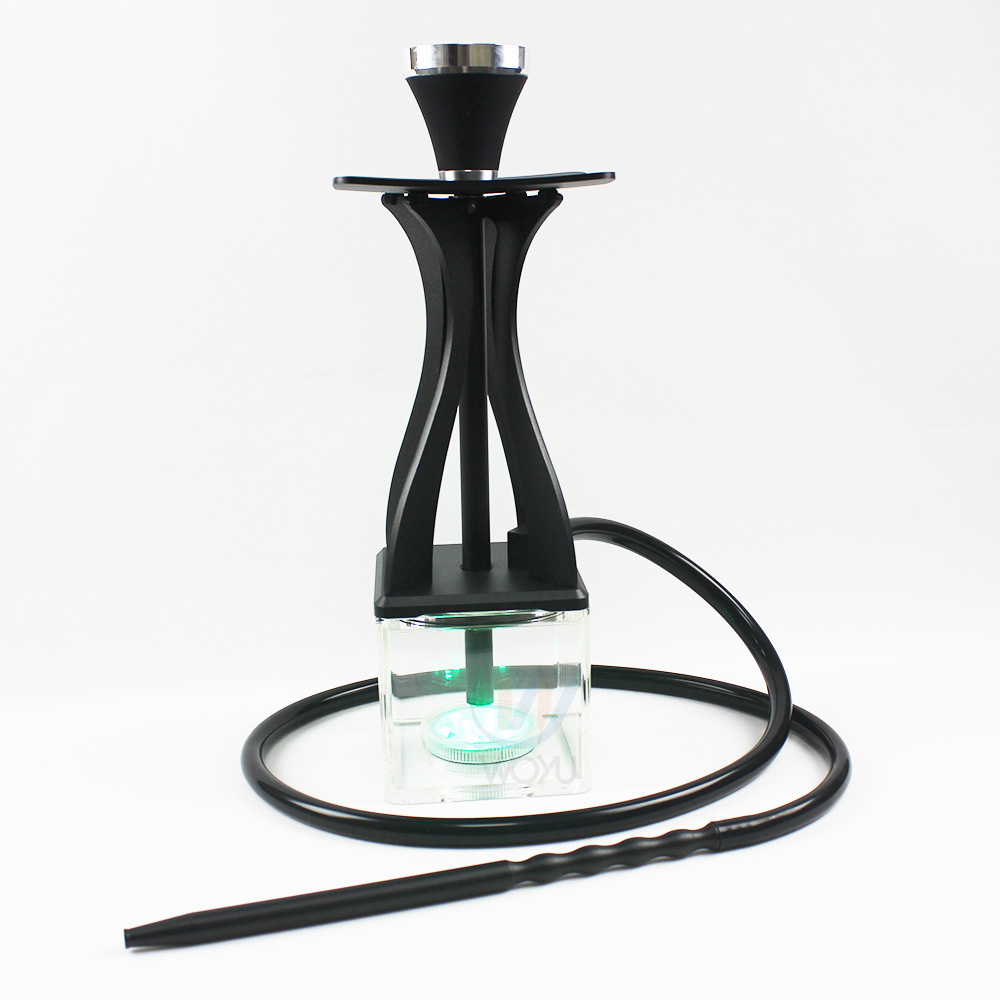 Electric LED Light hookah aluminum shisha set acrylic box narguile hookah