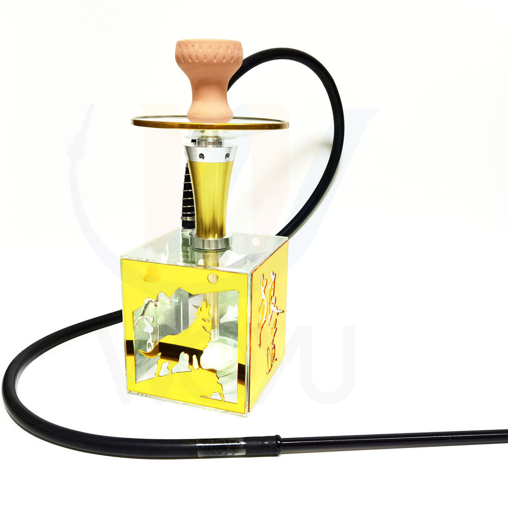 portable hookah box disposable hookah hose led shisha cube hookah