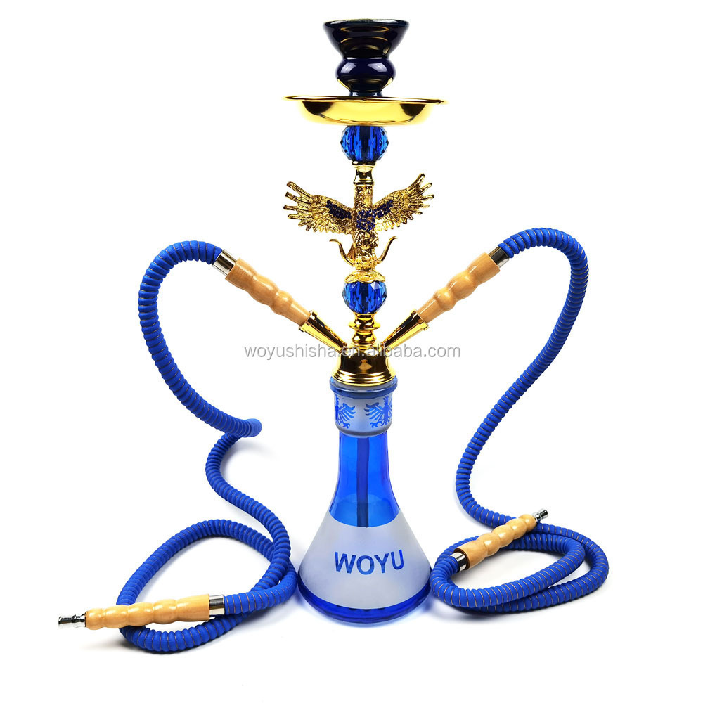 Cheap shisha hukka animal glass smoking water pipe iron eagle hookah