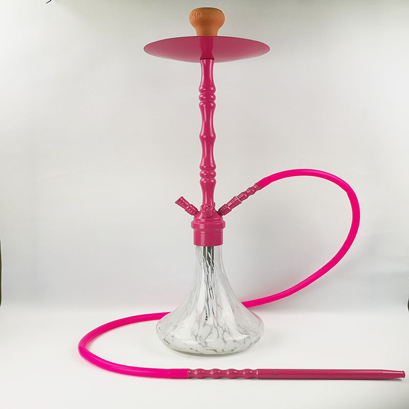 Pink shisha pipe big glass chicha loungh bar hookah