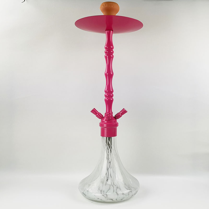 Pink shisha pipe big glass chicha loungh bar hookah