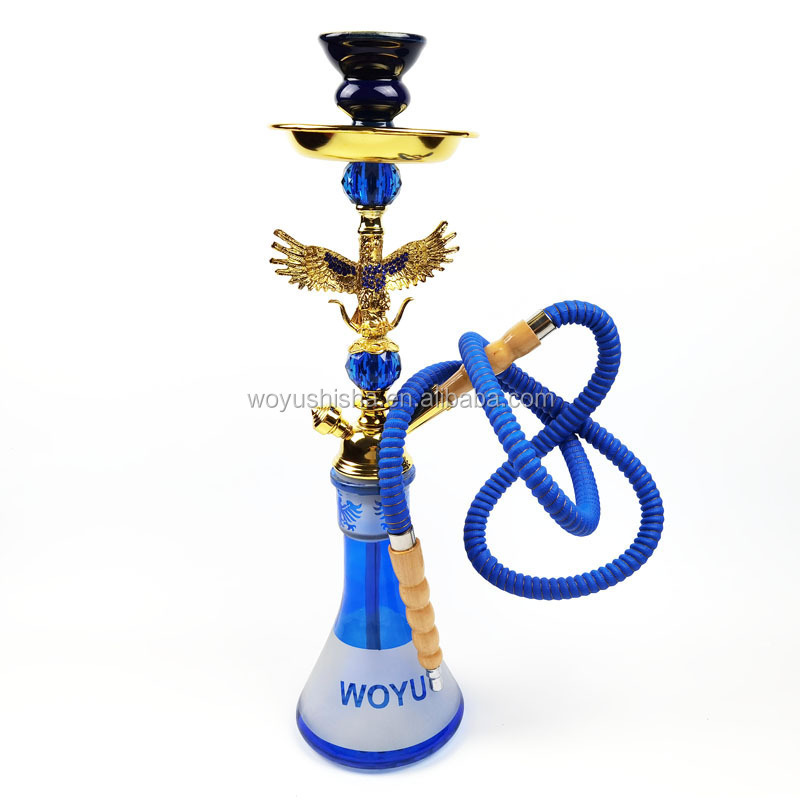 Cheap shisha hukka animal glass smoking water pipe iron eagle hookah