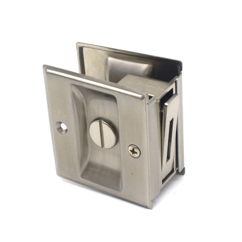 Hidden hook lock factory Concealed Recessed flush Invisible Pull Handle square sliding wooden door lock sliding door