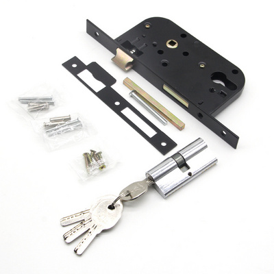 Free Sample High Quality Private 40mm Backset French door mortise latch door locks handle with keys