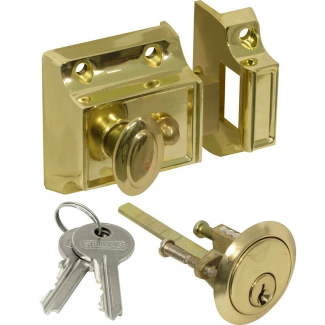 Mexico Markrt Sample Accepted Zinc Alloy Copper Cylinder Deadbolt Night Latch Rim Door Lock