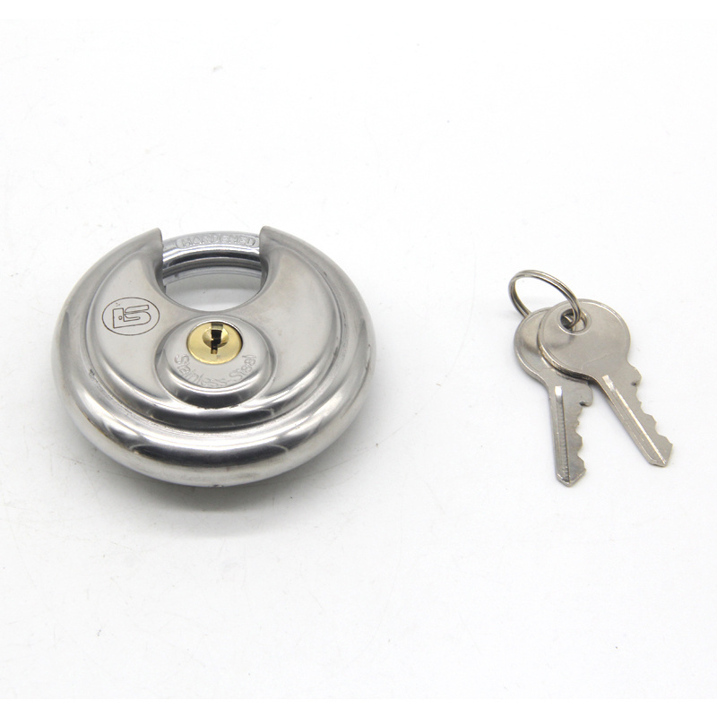 China Lock Manufacturer Supply Stainless Steel Round Cake Discus Anti-theft disc Padlock