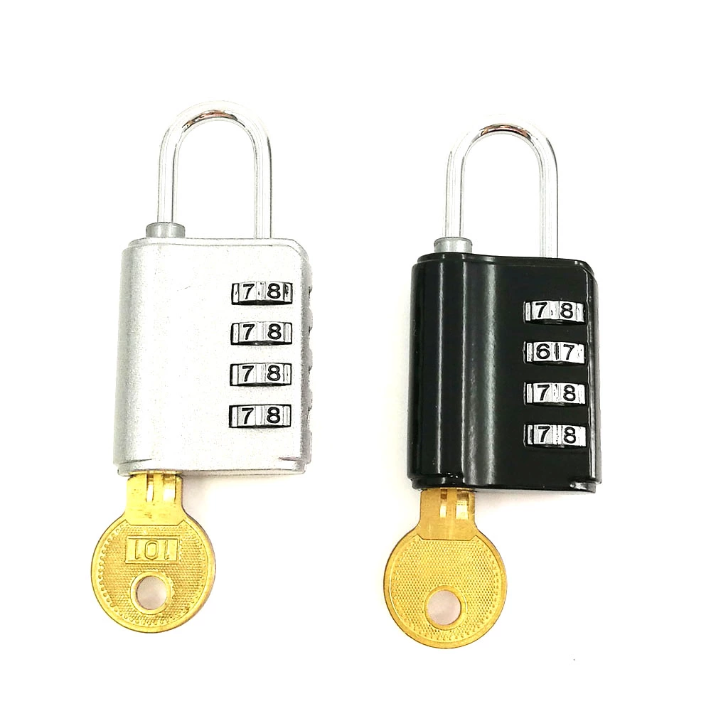 High Safety GYM Locker 4 Dial Combination Lock steel piece only Zinc Alloy Padlock With Master Key