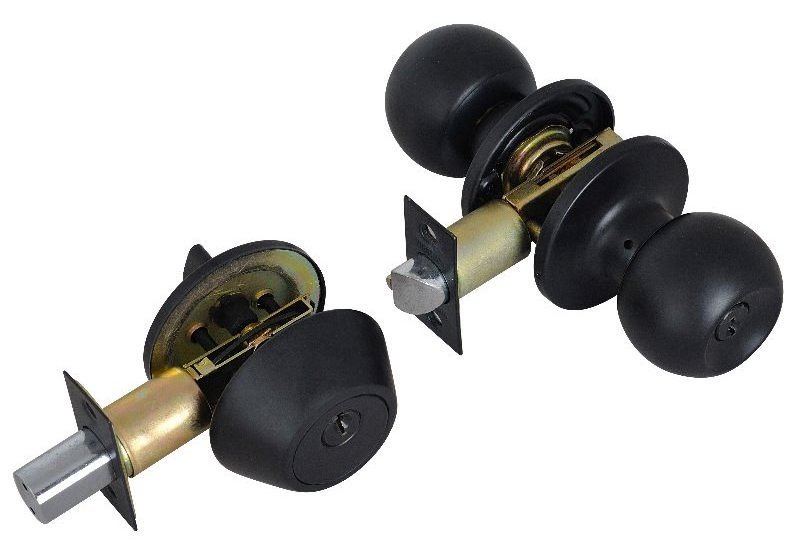 Door Entry Knobset Single Double Sided Brass Cylinder Deadbolt Combination Door Lock