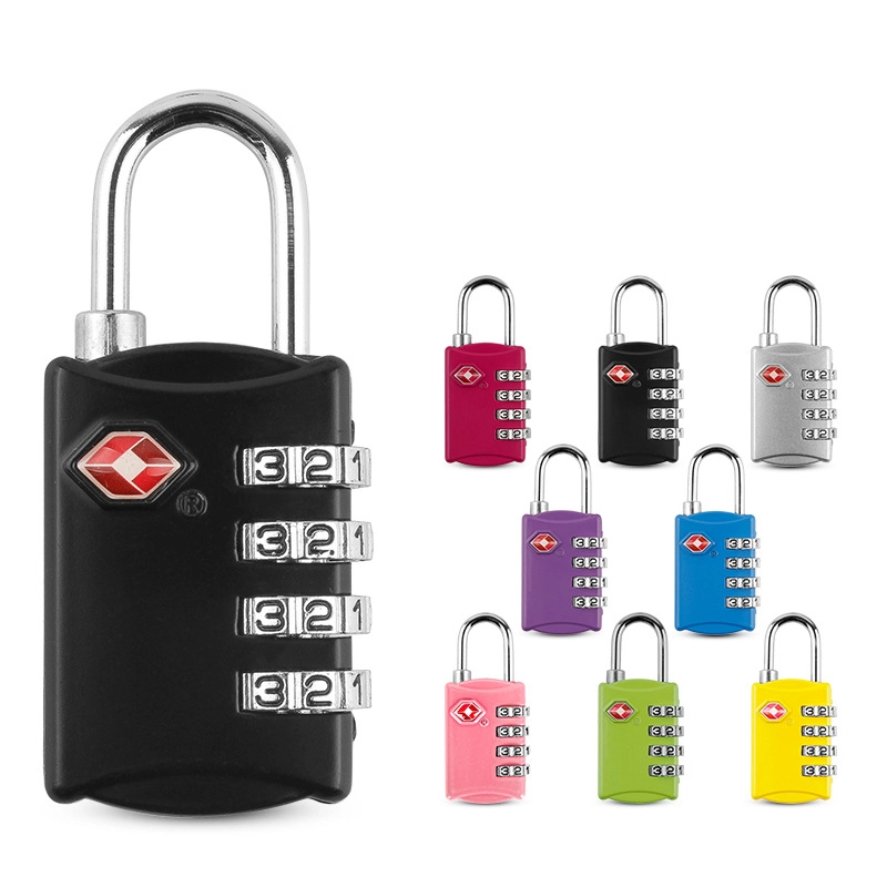 Wholesale 4 Number Combination padlock Zinc Alloy  tsa007  lock  Password Padlock trunk backpack lock 3-digit password padlock