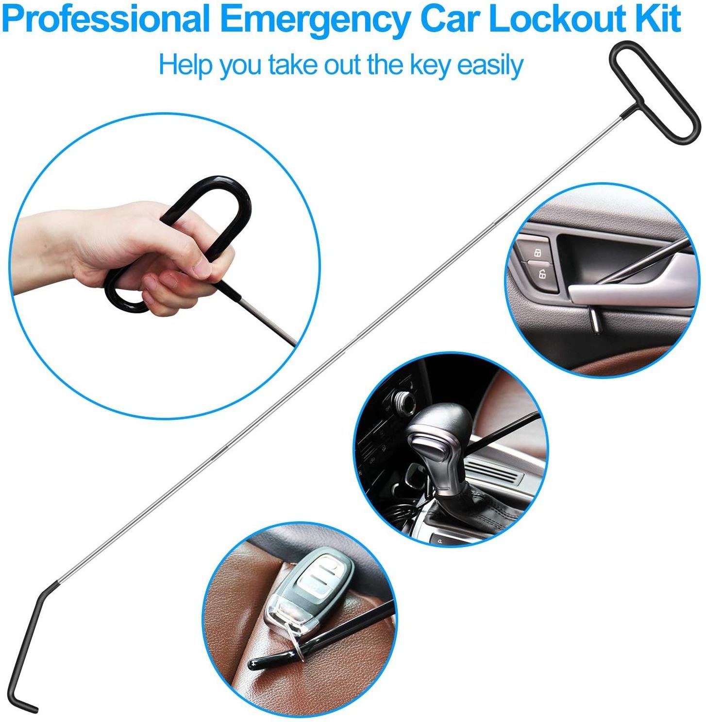 Professional Emergency Car Lockout Kit Essential Tagout Tool Kit for Automotive Truck with Long Reach Grabber Air Wedge Pump