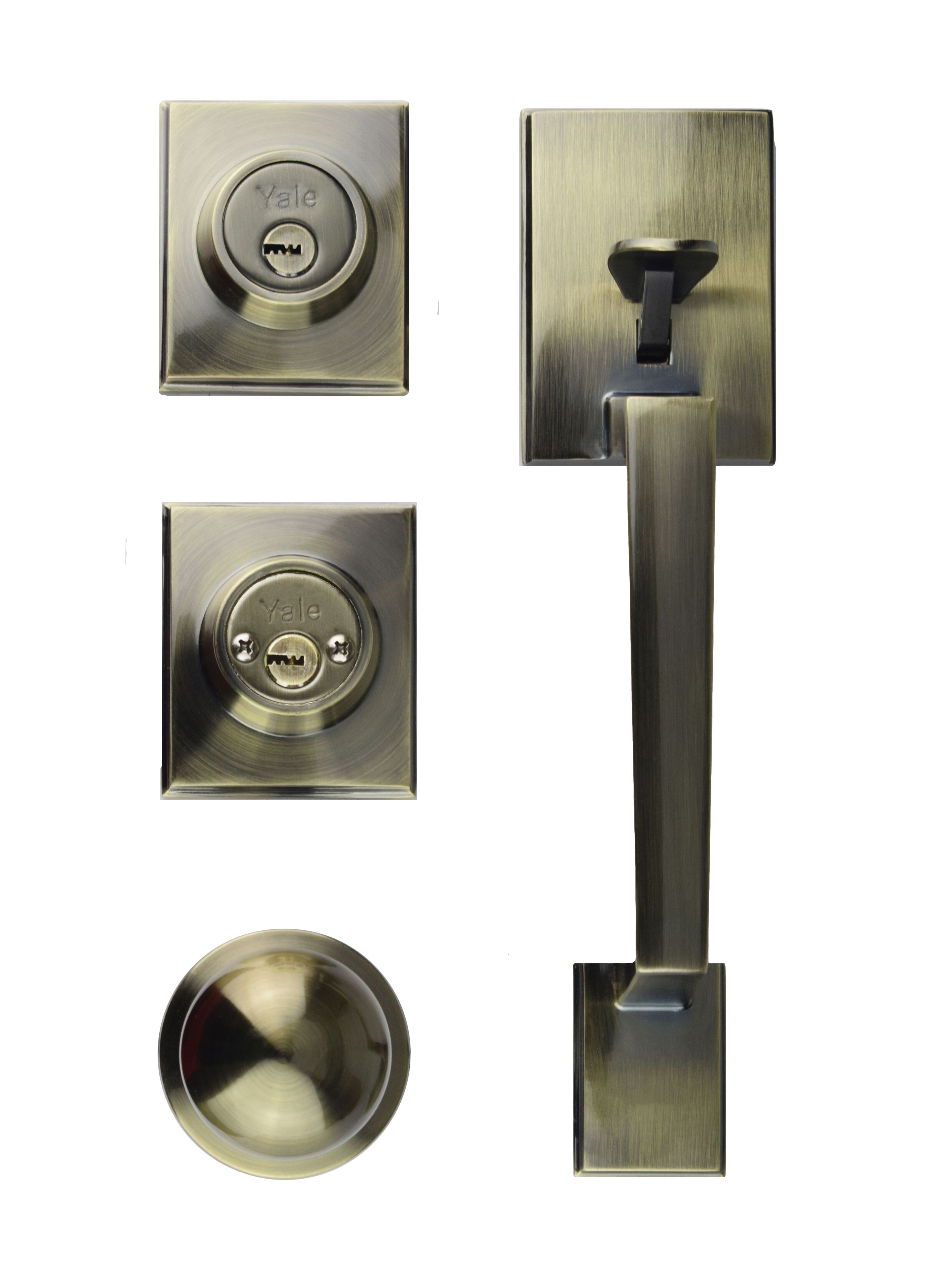 Satin nickel finish Security Handle door lock exterior main gate lock with knob lock