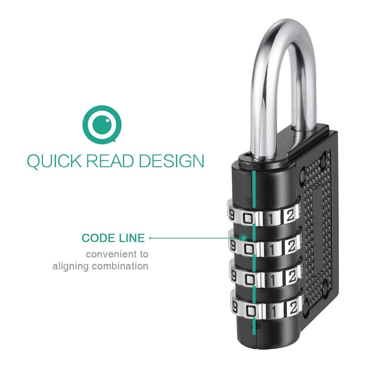 Factory Digital padLock Candado Number 4 Digit Combination Zinc alloy lock gym padlock combination fitness locker padlock