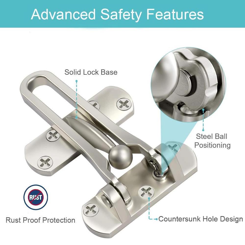 Home Security Hotel  Door Lock Swing Bar Door Guard Latch Thicken Solid Zinc Alloy Reinforcement portable door lock