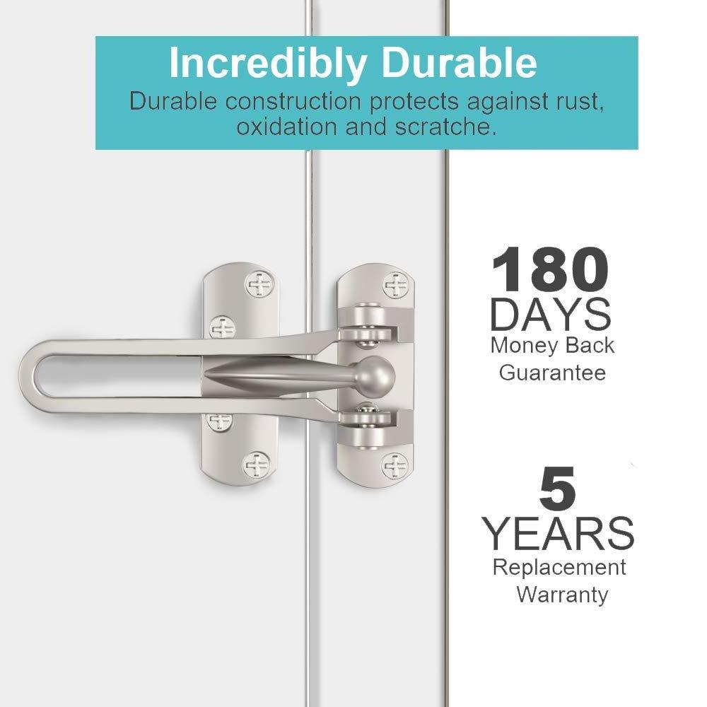 Home Security Hotel  Door Lock Swing Bar Door Guard Latch Thicken Solid Zinc Alloy Reinforcement portable door lock