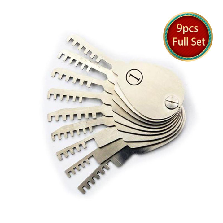 9Pcs Comb Picking Set Locksmith Tool Stainless Steel Lock Pick locksmith supplies lock pick tool lockpick set