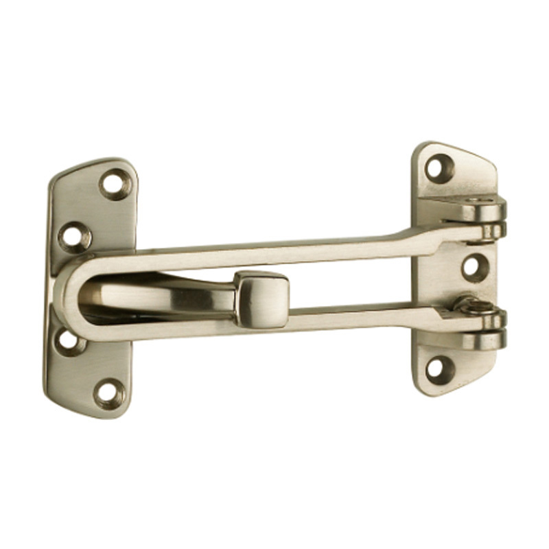 High Security Satin Nickel Finish Auxiliary Lock Security Swing steel door guard security hotel door guard lock