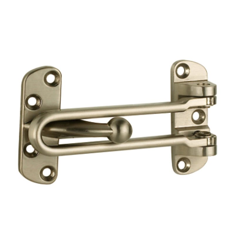 High Security Satin Nickel Finish Auxiliary Lock Security Swing steel door guard security hotel door guard lock