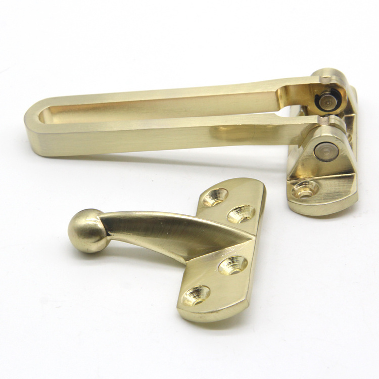 High Security Satin Nickel Finish Auxiliary Lock Security Swing steel door guard security hotel door guard lock