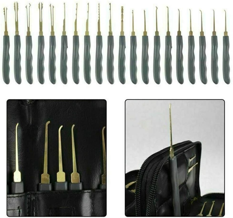 wholesale 17/2430pcs Locksmith lock pick tool kit Transparent  Padlock lock lock picking kit set