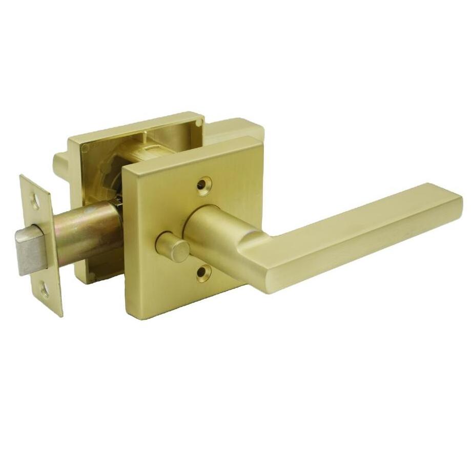 Modern high quality safety wooden door lever handles interior lock door handle lock set door lock