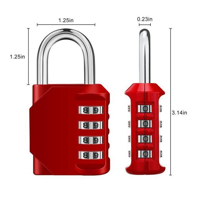 Bag password lock zinc alloy material mini cute lock with 4 security code luggage combination padlock