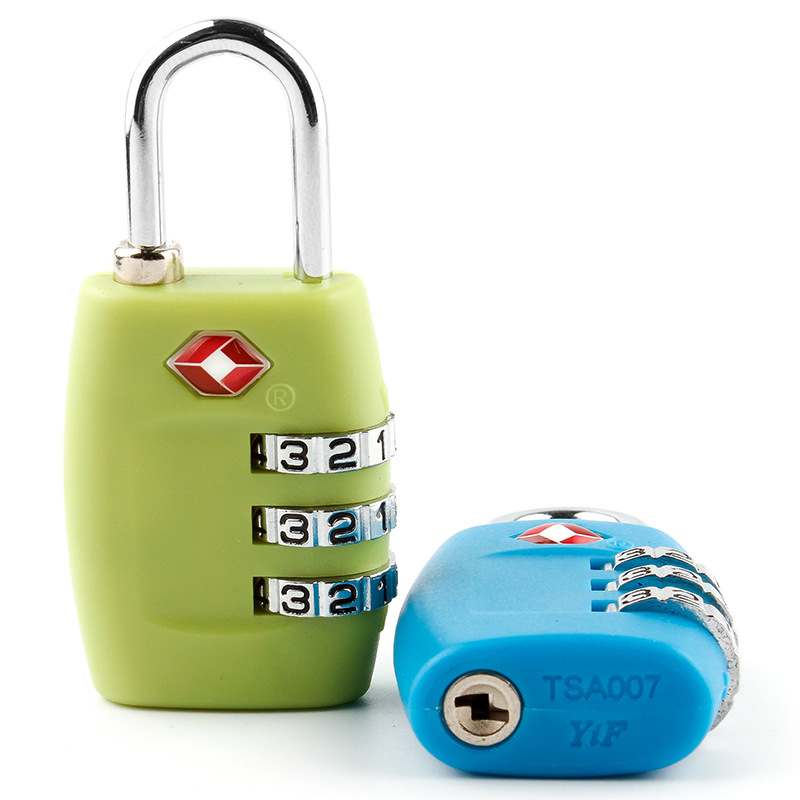 Blue Colour 3 4 Digital TSA Combination Suitcase Padlock