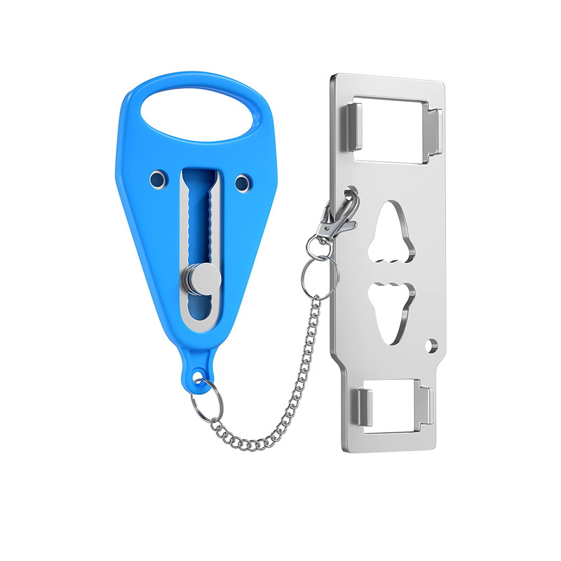 New Portable red green blue Security Door Lock Travel Guard Hotel School DIY Privacy PadLock Stopper Home Lock