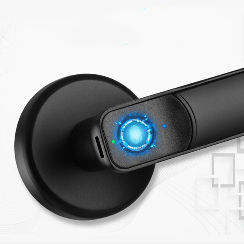 Guangdong Household Security Electronic Round Door Lever Handle usb keyless fingerprint Intelligent Lock