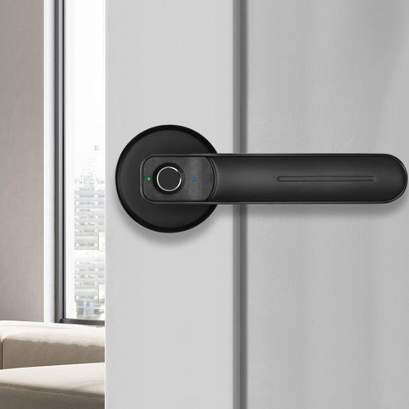 Guangdong Household Security Electronic Round Door Lever Handle usb keyless fingerprint Intelligent Lock