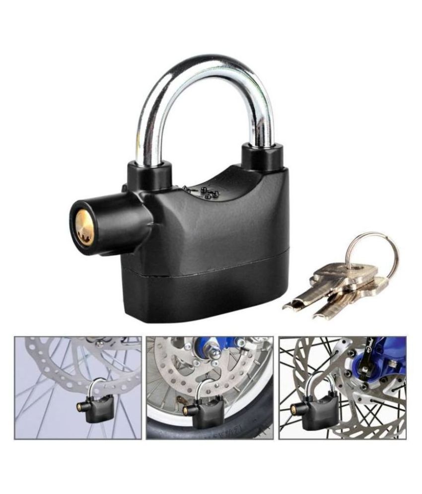 universal security alarm lock anti-theft for door motor bicycle padlock alarm waterproof padlock