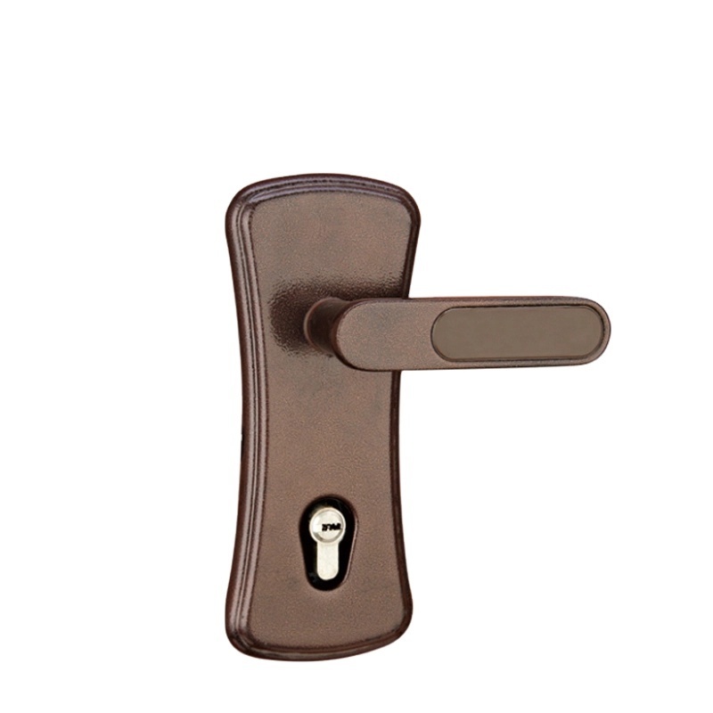 Middle East Israel serrure porte aluminium square mortise lock push pull door handle with plate lock for wooden door