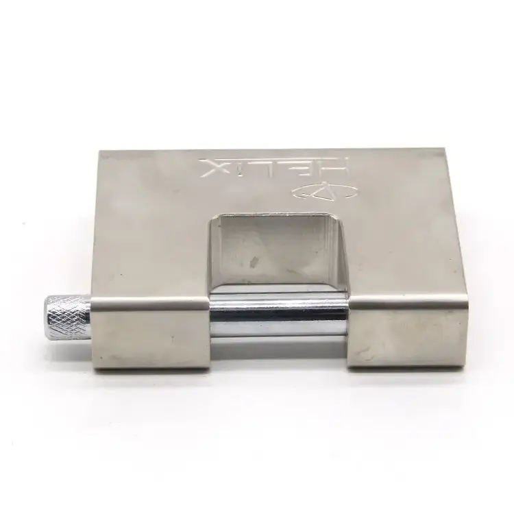 Steel shackle anti-rust customized logo safe hardened rectangular padlock with master key