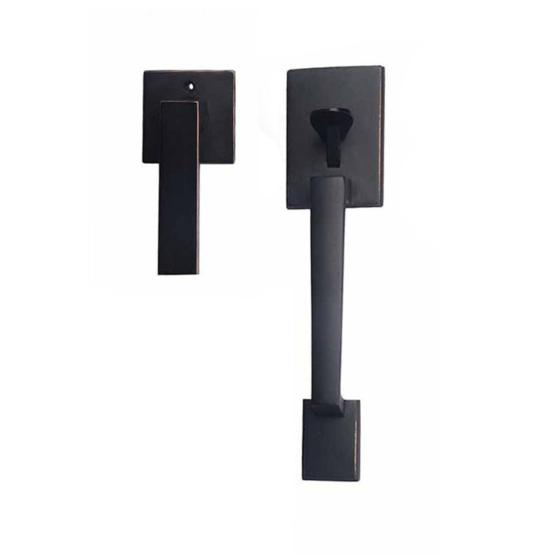 elegantdurable indoor entrance exit lock Handle set black doors handles locks lever