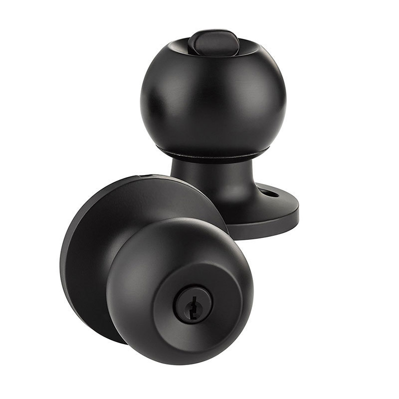 Value Pack Entry Ball DoorKnob Lock Set Loket Matte Black knob cylindrical Door Lock handle doorlock