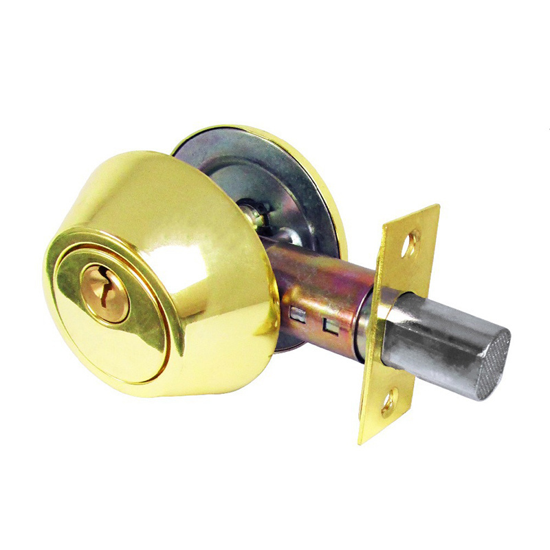 Single & double cylinder deadbolt lock stainless steel material antique brass finish home bedroom door lock deadbolt