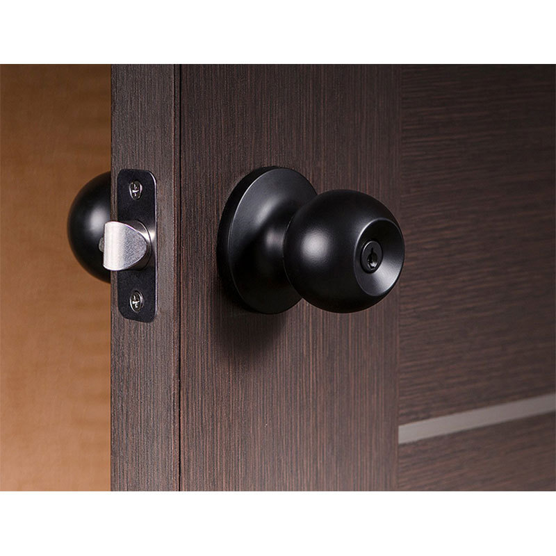 Value Pack Entry Ball DoorKnob Lock Set Loket Matte Black knob cylindrical Door Lock handle doorlock