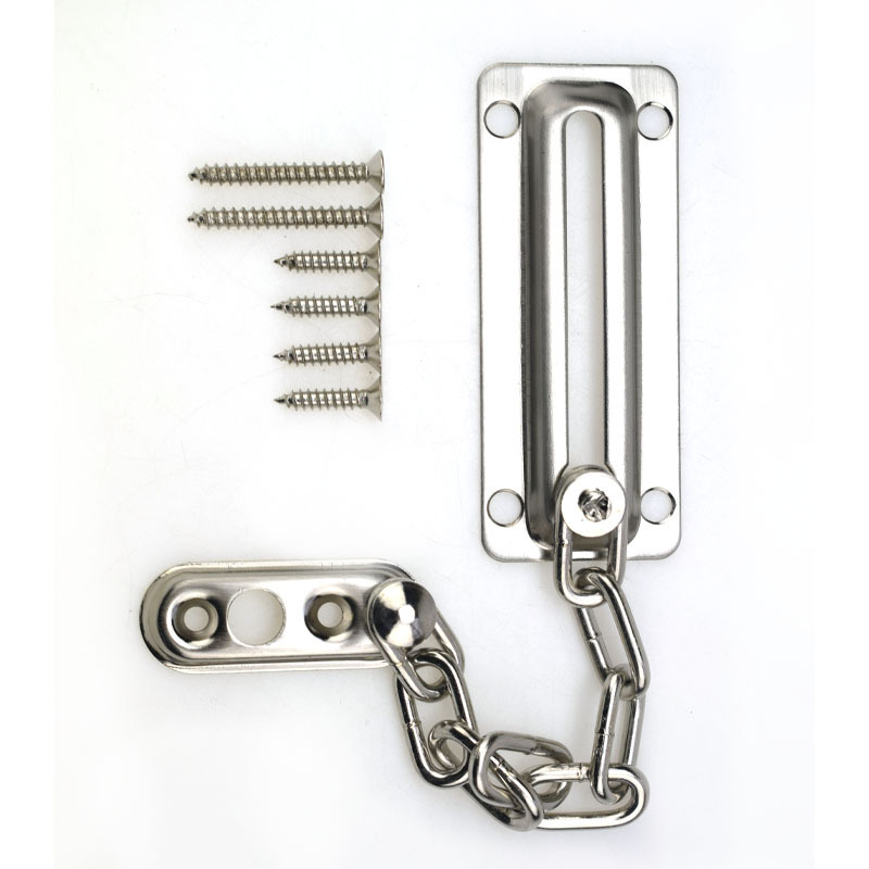 Custom Logo  Stainless Steel Security Guard pickproof  Door Safety Chain Lock