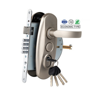 Israel style 7 bolts 4-way lock 9065 multipoint big door lock body mortise door lock