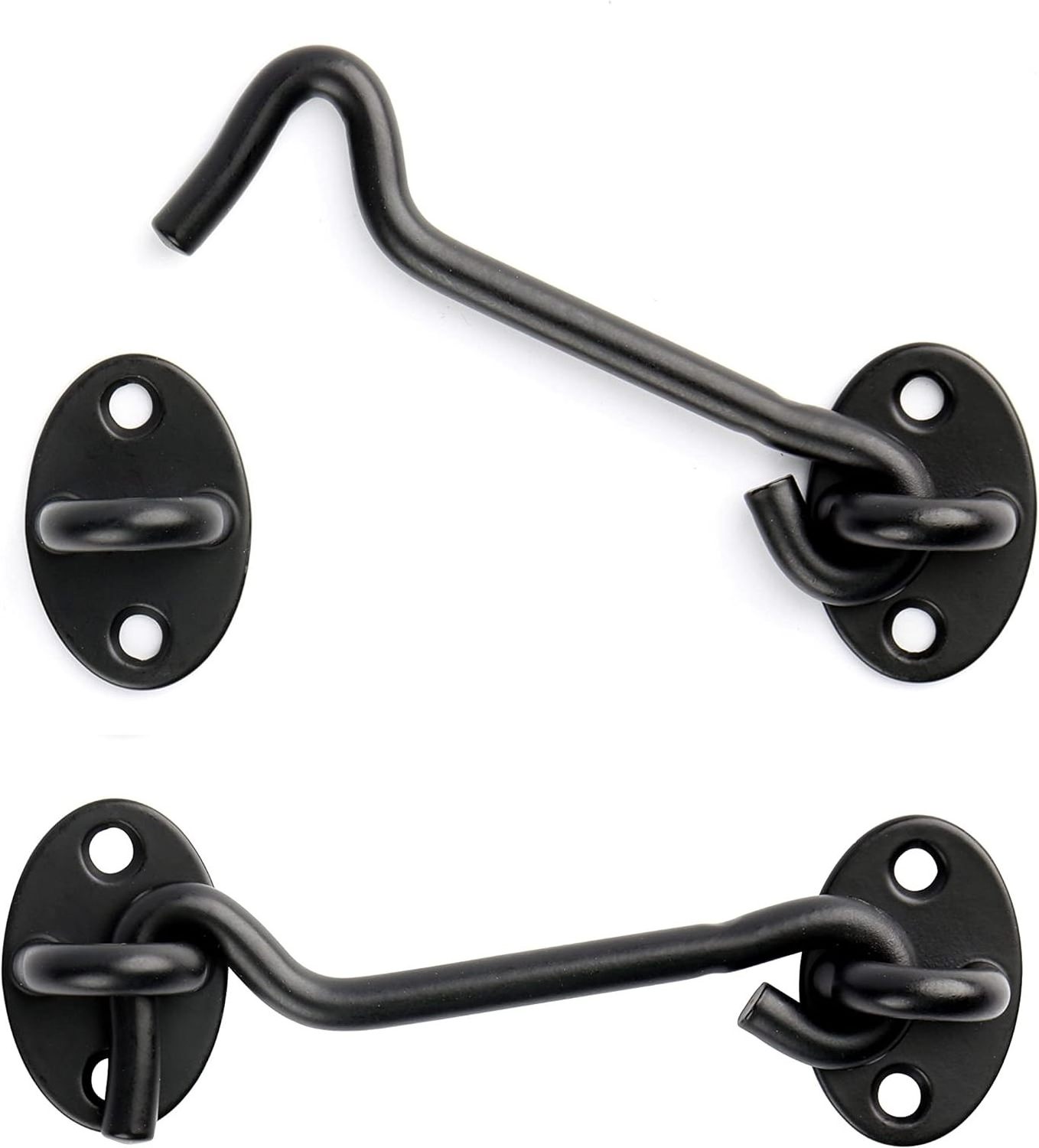 Black Sliding Door Cabin Hook and Eye Latch for Barn Door Latch and Privacy Hooks Door Lock