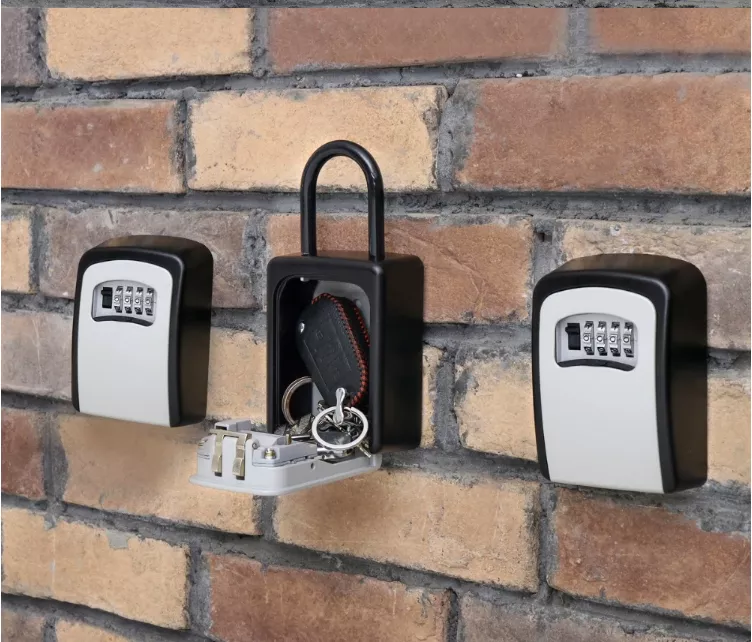 Long Shackle 4 Digital Wall Mount Colorful safe Key Box Safty Key Box Combination Padlock lockbox for keys