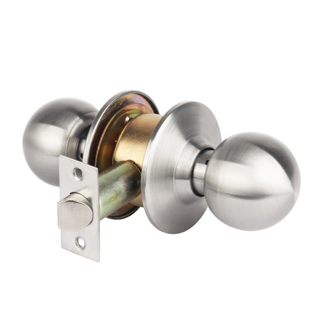 Decorative handle brass double entrance gold knob metal cylindrical brass ball shape door cylinder locks and levers