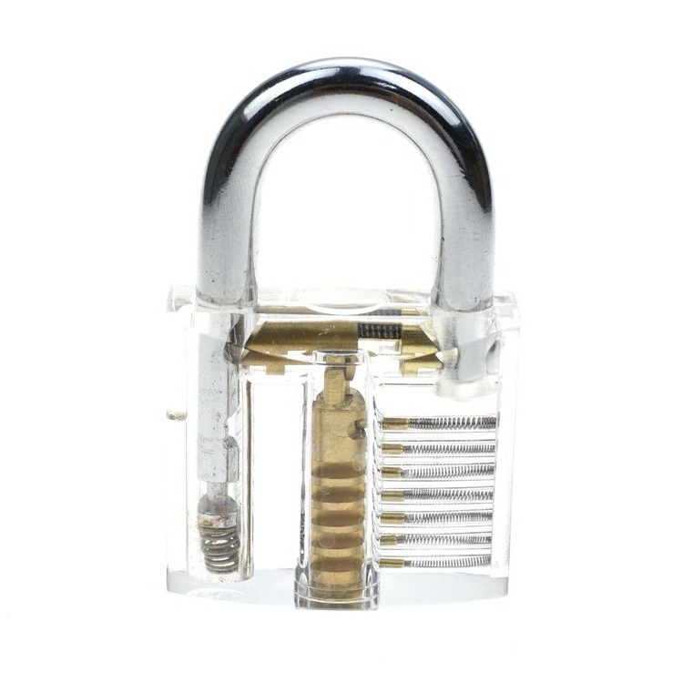 Professional Locksmith Tools Visible Practice Lock Pick Sets transparent padlock