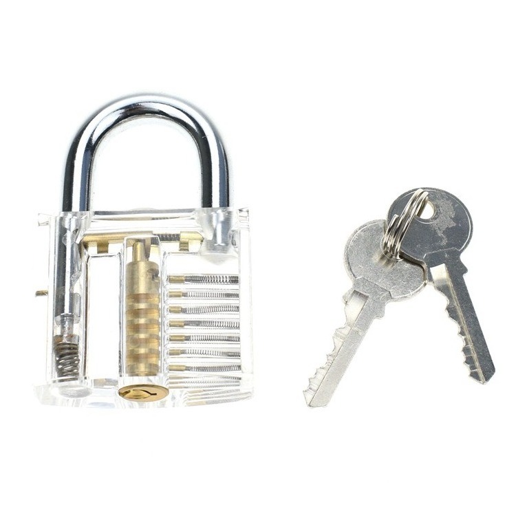 Professional Locksmith Tools Visible Practice Lock Pick Sets transparent padlock