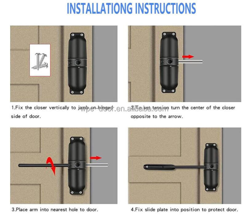 Door Closer Automatic Safety Spring Door Closer Easy To Install To Convert Hinged Doors To Self Closing