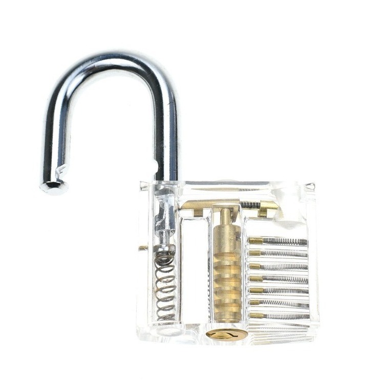 Professional Locksmith Tools Visible Practice Lock Pick Sets transparent padlock