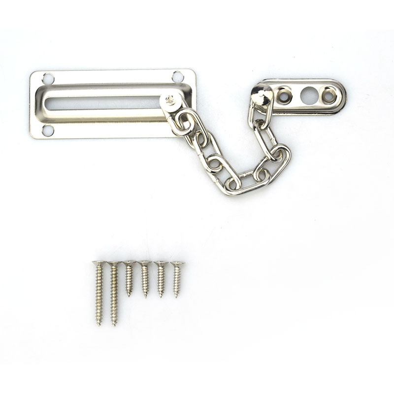 Custom Logo  Stainless Steel Security Guard pickproof  Door Safety Chain Lock