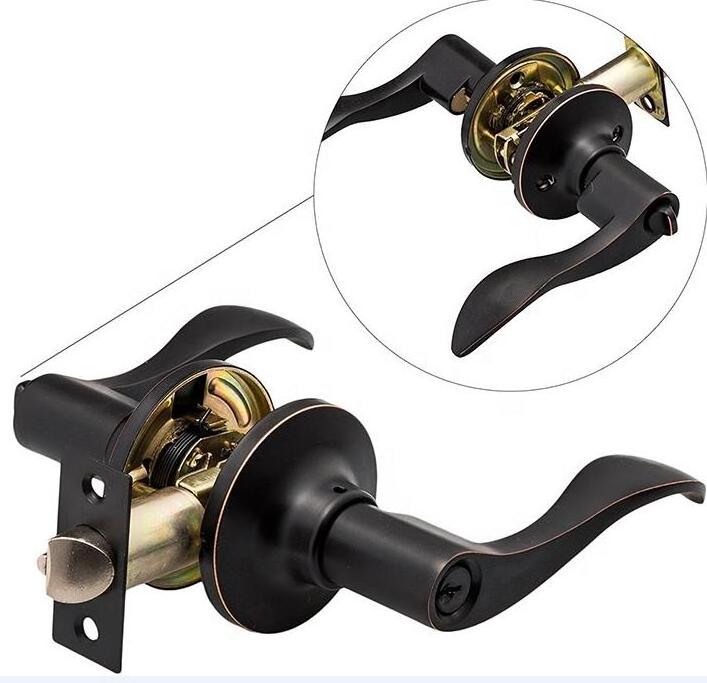 Entrance  passage dummy lever handle lockset Oil Rubbed Bronze finish door lock handle lever