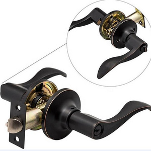 Entrance  passage dummy lever handle lockset Oil Rubbed Bronze finish door lock handle lever