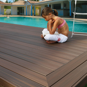 Plastic roof deck waterproofing composite wood decking outdoor WPC flooring board decking