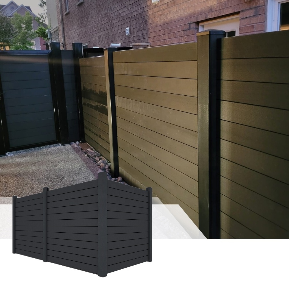 Wholesale Waterproof Wood Plastic Composite Fencing Garden Used Material Outdoor Privacy WPC Fence